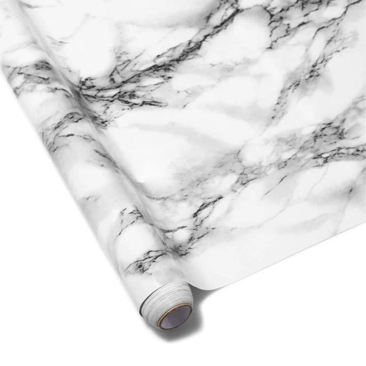 Marble Wall Sticker for Kitchen & Cabinets β Self Adhesive, Oilproof (60Γ200cm)