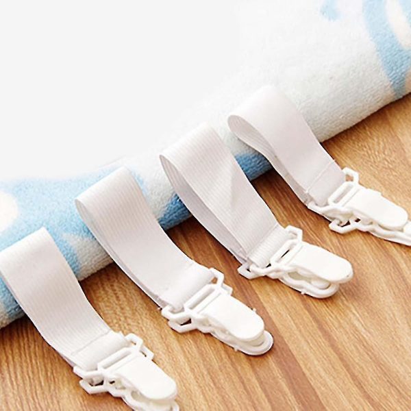 4Pcs Elastic Bed Sheet Holder Clips | Anti-Slip Fixing Bands
