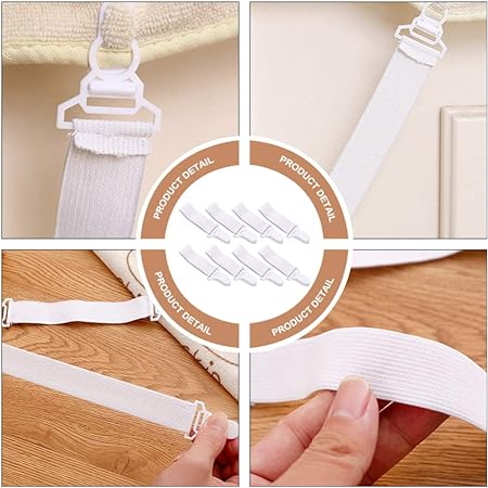 4Pcs Elastic Bed Sheet Holder Clips | Anti-Slip Fixing Bands