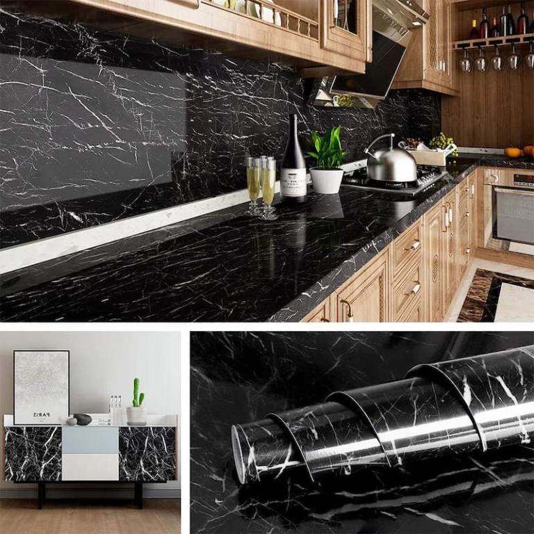Marble Wall Sticker for Kitchen & Cabinets β Self Adhesive, Oilproof (60Γ200cm)