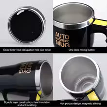 Auto Magnetic Self-Stirring Mug – 450ml Electric Coffee & Tea Cup
