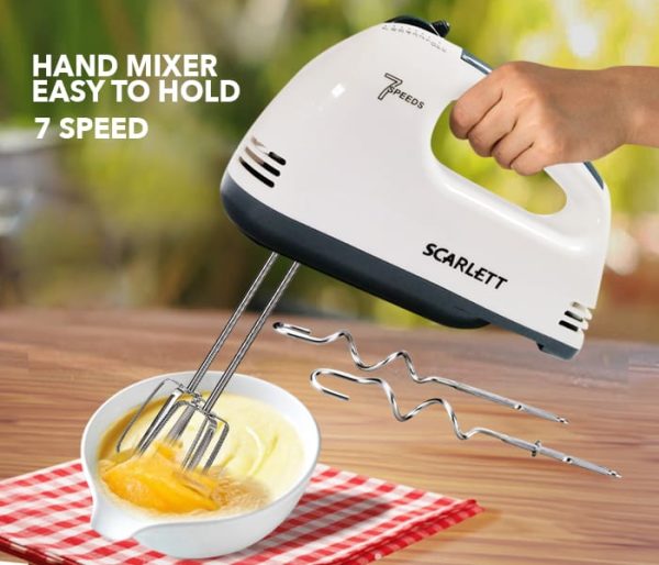 Scarlett DH-133 Hand Mixer – 7-Speed Electric Egg & Cake Beater