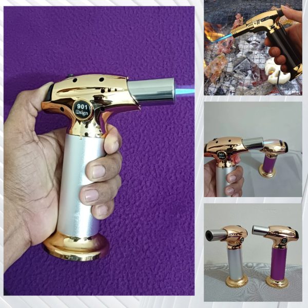 Refillable Jet Torch Lighter – Windproof for BBQ, Cigar & Kitchen
