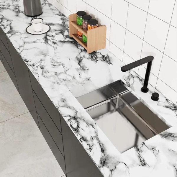 Marble Wall Sticker for Kitchen & Cabinets β Self Adhesive, Oilproof (60Γ200cm)