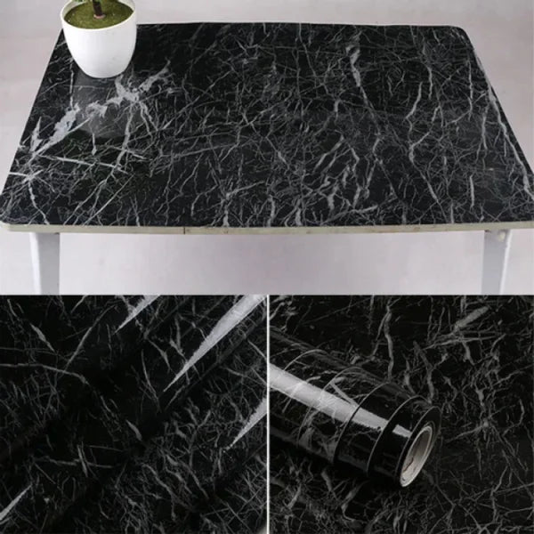Marble Wall Sticker for Kitchen & Cabinets β Self Adhesive, Oilproof (60Γ200cm)