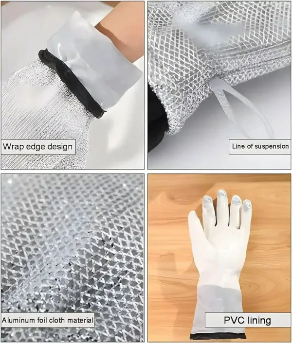 1 Pc Multipurpose Wire Dishwashing Glove | Heat-Resistant & Non-Scratch Cleaning Cloth