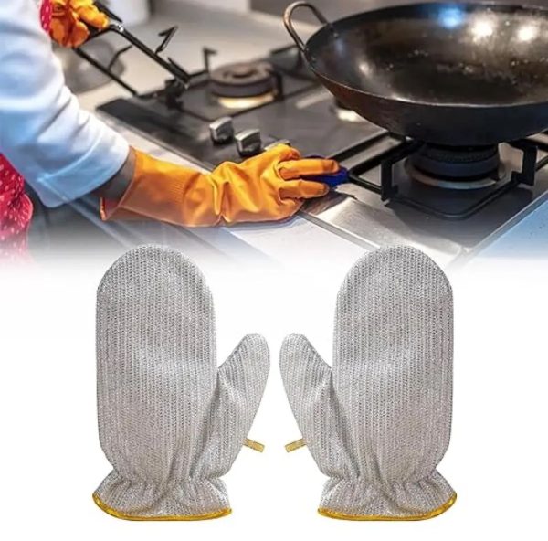 1 Pc Multipurpose Wire Dishwashing Glove | Heat-Resistant & Non-Scratch Cleaning Cloth
