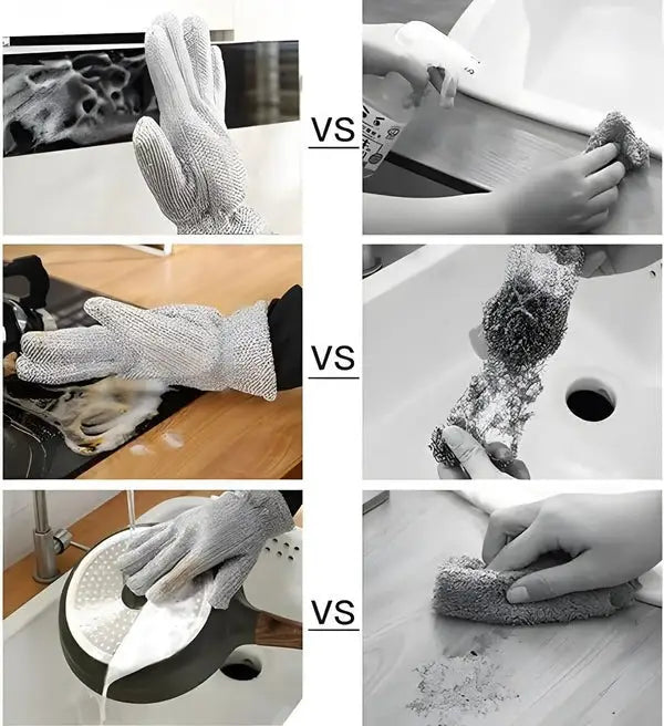 1 Pc Multipurpose Wire Dishwashing Glove | Heat-Resistant & Non-Scratch Cleaning Cloth