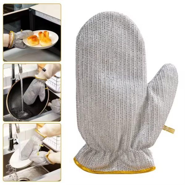 1 Pc Multipurpose Wire Dishwashing Glove | Heat-Resistant & Non-Scratch Cleaning Cloth
