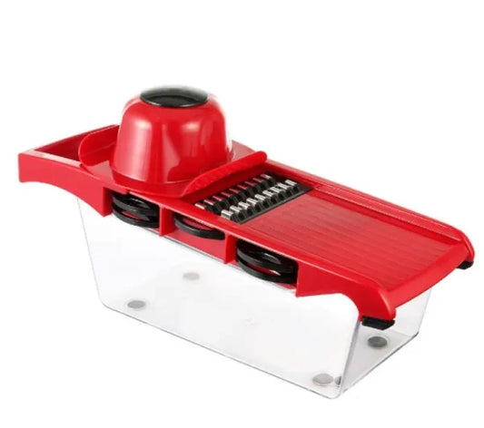 10 in 1 Mandolin Vegetable Cutter | Multi Blade Kitchen Slicer – Red