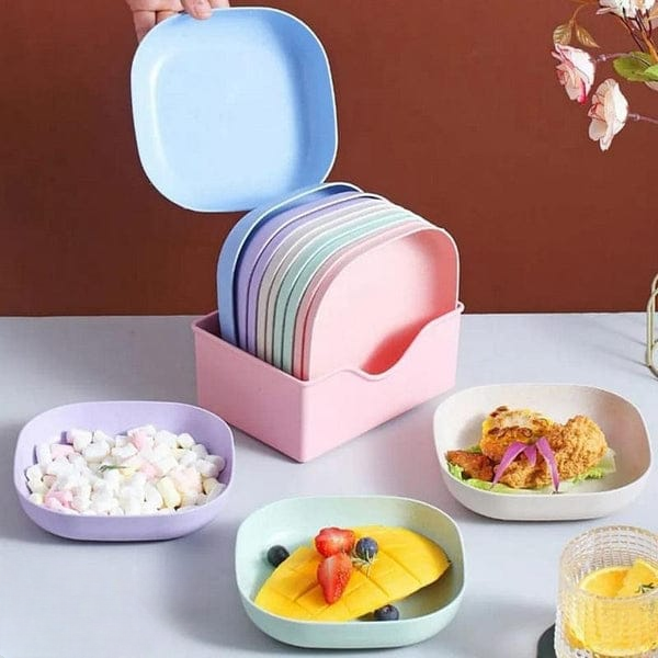10pcs Snack Plates 🍽️ | Creative Spit Bone Dish Set for Snacks & Seeds