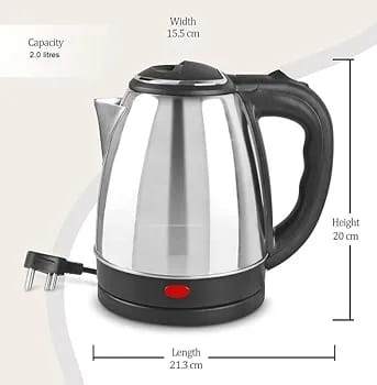 Automatic Electric Kettle 2L – Stainless Steel, Temp Control, LED Display, Auto Shut‑Off (1000W, 220V)