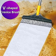 2 in 1 Floor & Tile Cleaning Brush – 120° Rotating Scrubber with Wipe