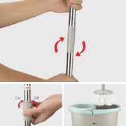 360° Rotating Magic Mop with Bucket | Microfiber Deep Cleaning Mop
