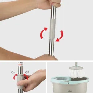 360° Rotating Magic Mop with Bucket | Microfiber Deep Cleaning Mop