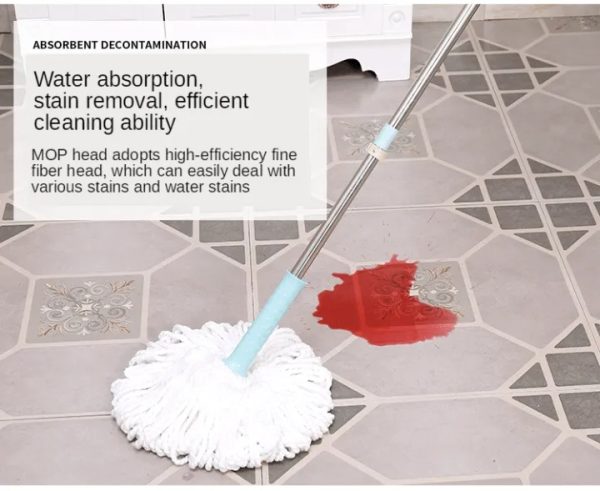 360° Rotating Magic Mop with Bucket | Microfiber Deep Cleaning Mop