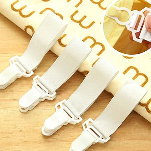 4Pcs Elastic Bed Sheet Holder Clips | Anti-Slip Fixing Bands