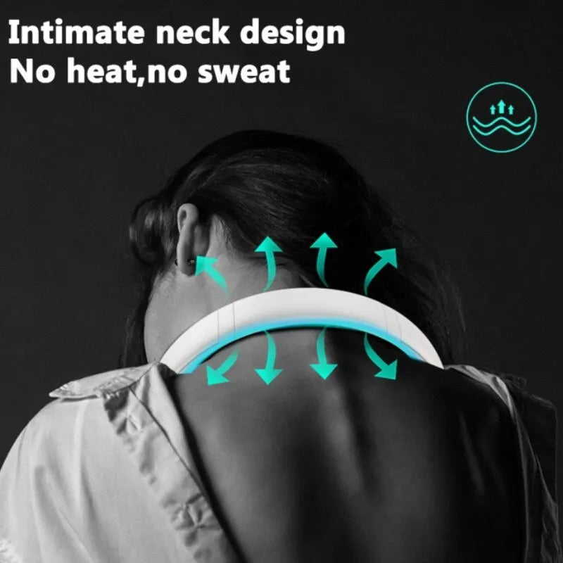 Portable Bladeless Neck Fan | Rechargeable Hands-Free Fan (Random Color)
