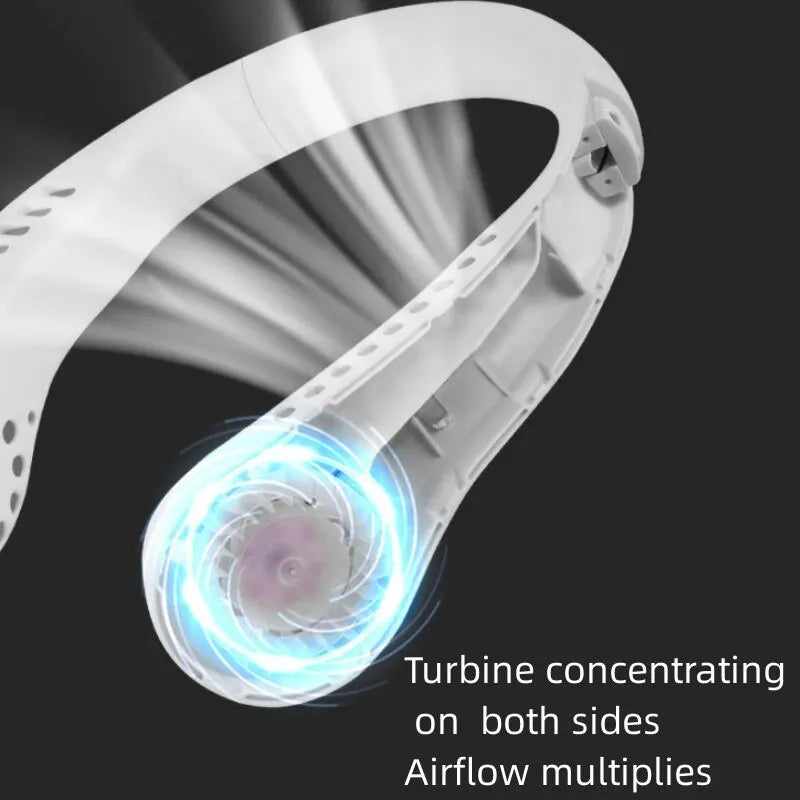 Portable Bladeless Neck Fan | Rechargeable Hands-Free Fan (Random Color)