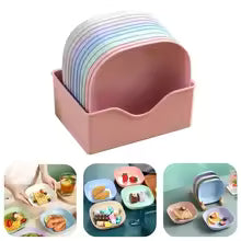 10pcs Snack Plates 🍽️ | Creative Spit Bone Dish Set for Snacks & Seeds