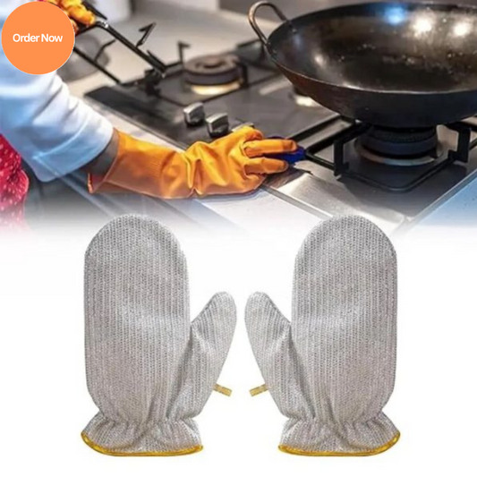 1 Pc Multipurpose Wire Dishwashing Glove | Heat-Resistant & Non-Scratch Cleaning Cloth