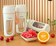 USB Rechargeable Juicer Blender | 8-Blade Portable Mini Blender | 350ml Personal Size (Random Color)