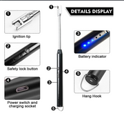 Rechargeable Arc Lighter – Windproof & Flameless with Safety Lock + 360° Flex Head