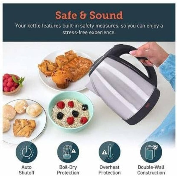 Automatic Electric Kettle 2L – Stainless Steel, Temp Control, LED Display, Auto Shut‑Off (1000W, 220V)