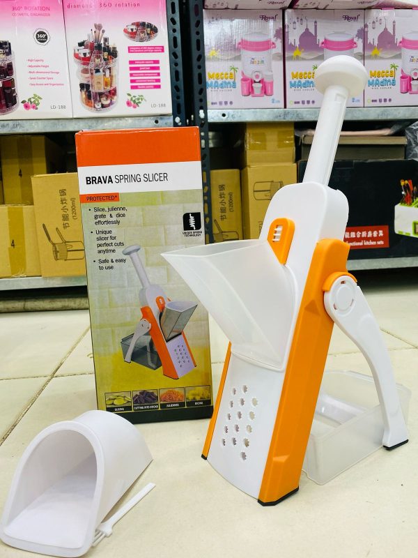 Brava Spring Adjustable Vegetable Slicer | Multipurpose Cutter for Kitchen