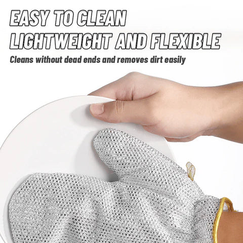1 Pc Multipurpose Wire Dishwashing Glove | Heat-Resistant & Non-Scratch Cleaning Cloth