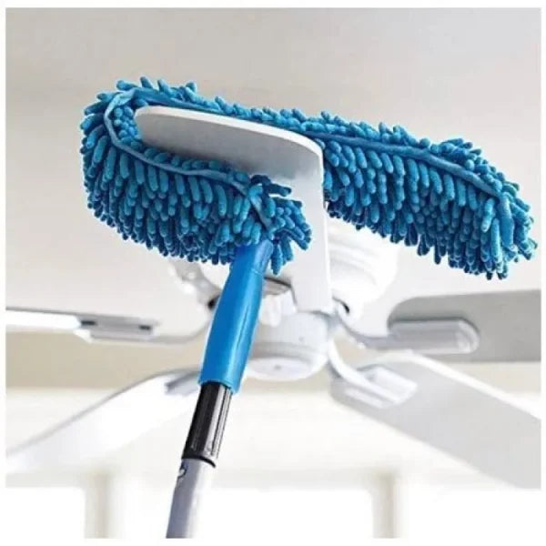 Flexible Microfiber Duster with Telescopic Metal Rod – Perfect for Fan & High Reach Cleaning