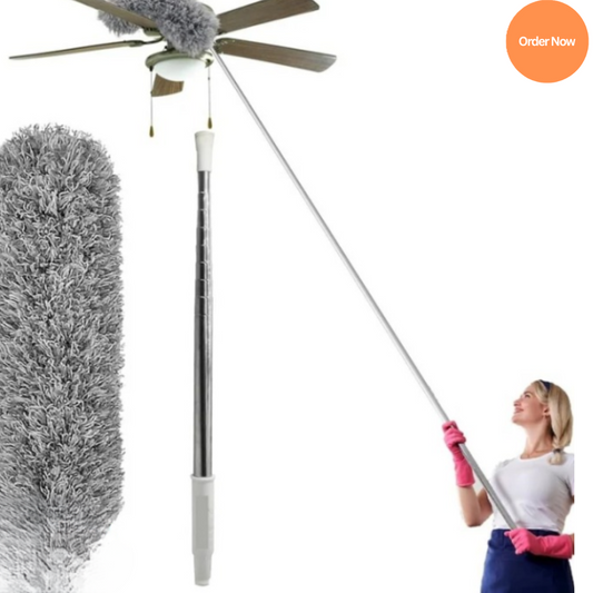 Extendable Microfiber Duster with Long Handle – High-Quality Fan & Dust Cleaner