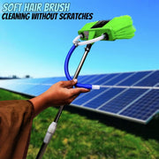 6ft Extendable Solar Panel Cleaning Brush with Water Flow | Soft Bristle Long Reach Rod