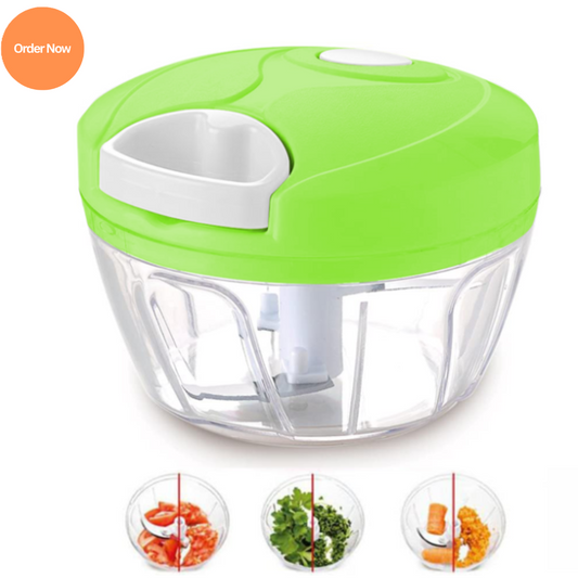Speedy Hand Pull Food Chopper – Manual Mincer & Vegetable Cutter