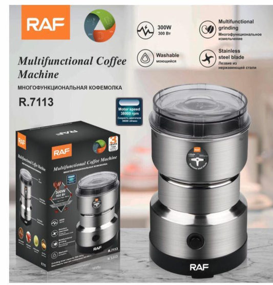 Raf R.7113 Electric Coffee & Spice Grinder – Stainless Steel