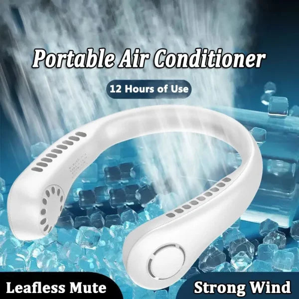 Portable Bladeless Neck Fan | Rechargeable Hands-Free Fan (Random Color)