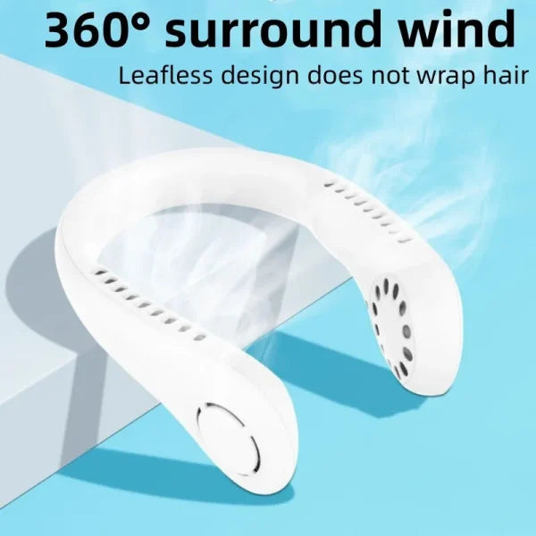 Portable Bladeless Neck Fan | Rechargeable Hands-Free Fan (Random Color)