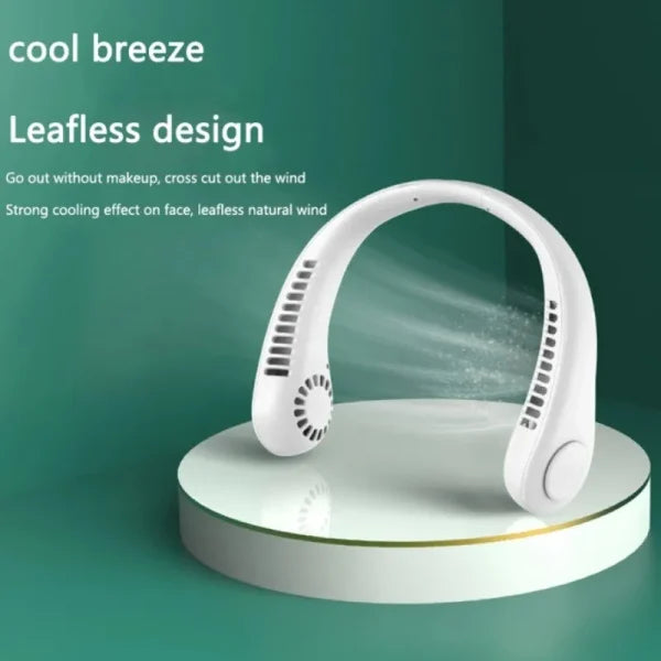 Portable Bladeless Neck Fan | Rechargeable Hands-Free Fan (Random Color)