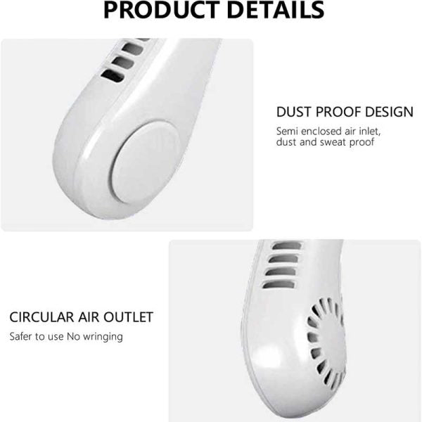 Portable Bladeless Neck Fan | Rechargeable Hands-Free Fan (Random Color)