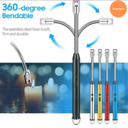 Rechargeable Arc Lighter – Windproof & Flameless with Safety Lock + 360° Flex Head