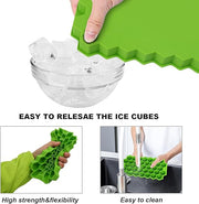 Silicone Honeycomb Ice Cube Tray with Lid – 37 Grid, Stackable & Easy-Release