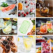 Silicone Honeycomb Ice Cube Tray with Lid – 37 Grid, Stackable & Easy-Release