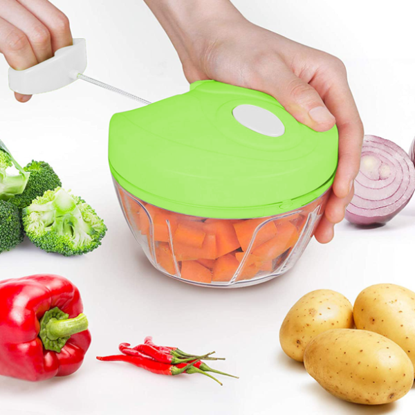 Speedy Hand Pull Food Chopper – Manual Mincer & Vegetable Cutter