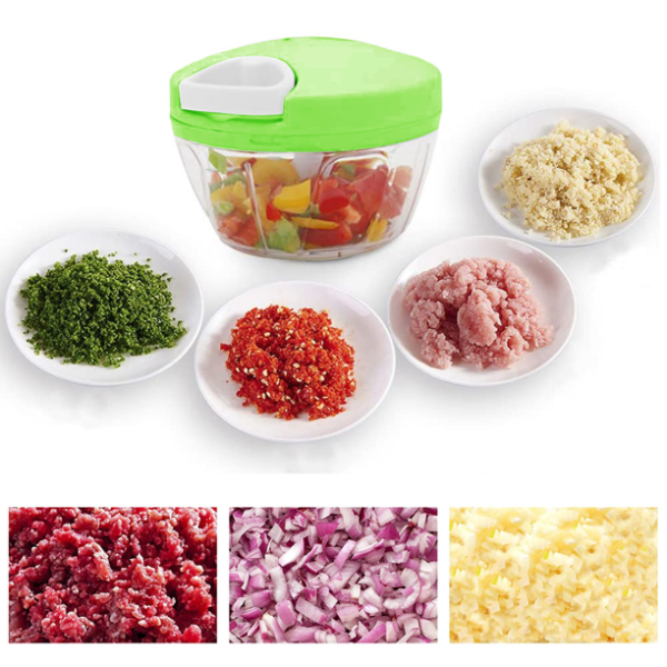 Speedy Hand Pull Food Chopper – Manual Mincer & Vegetable Cutter