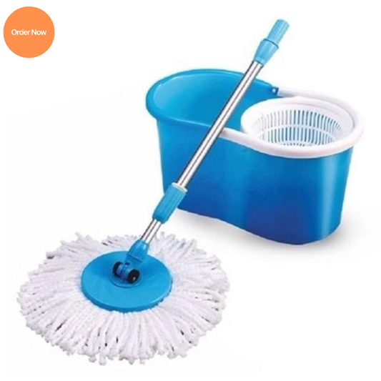 360° Rotating Magic Mop with Bucket | Microfiber Deep Cleaning Mop