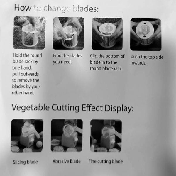 3-in-1 Manual Veg Cutter & Grater – Stainless Steel Kitchen Gadget
